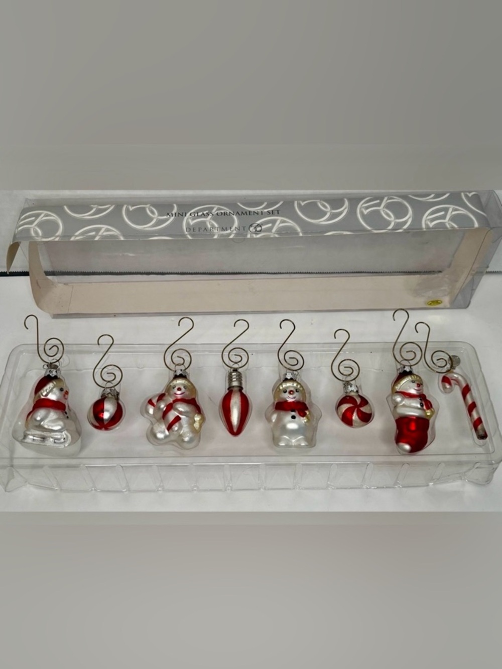 CHRISTMAS ORNAMENTS (DEPARTMENT 56) SNOWMAN, CANDY & ORNAMENTS
